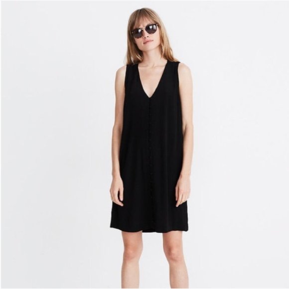 Madewell Heather Button-Front Dress - Picture 1 of 8